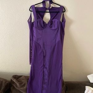 House of CB Talika Grape Corset Midi Dress